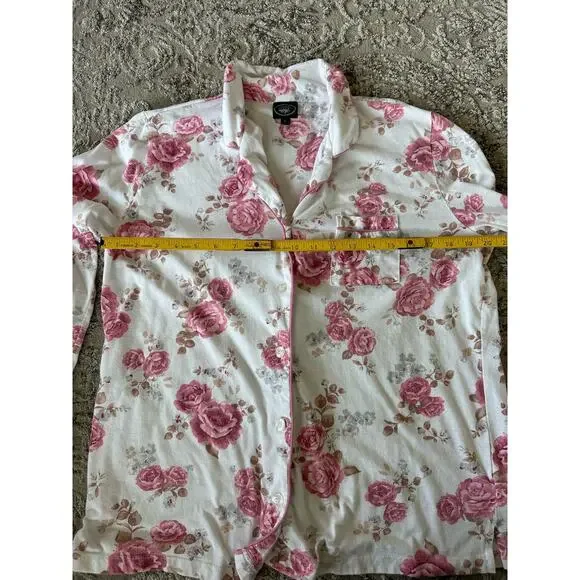 Laura Ashley Floral Pink Longsleeve Pajama Set Sz. Large - Picture 4 of 13